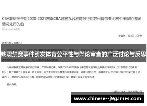 魏震禁赛事件引发体育公平性与舆论审查的广泛讨论与反思